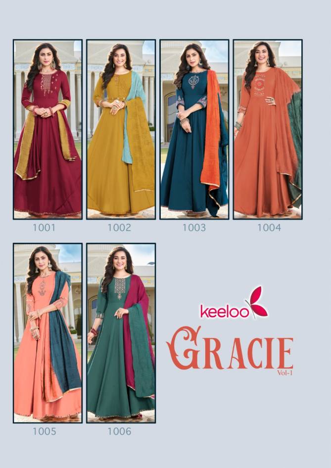 KEELOO Gracie 1 Fancy Festive Wear Designer Heavy Long Anarkali Kurti Collection